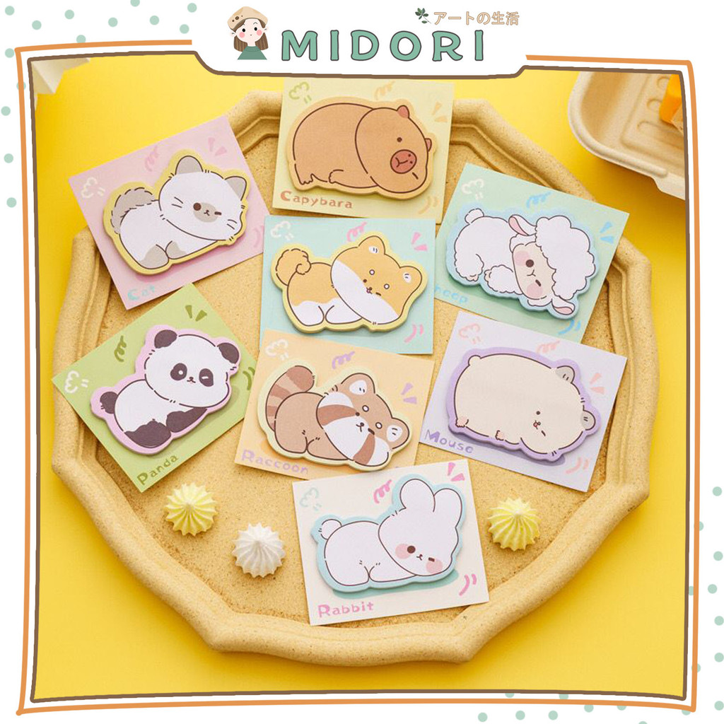 

[MIDORI] 30Lembar MEMO PAD ANIMAL Lucu Sticky Notes Memo Note Paper Notepad - C0068