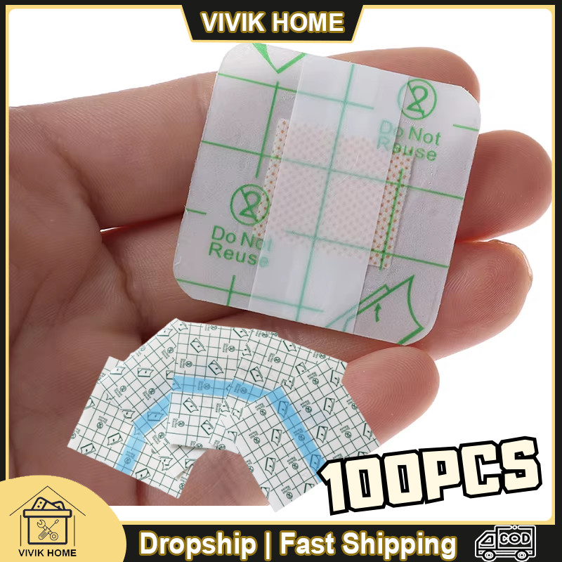 100PCS Dressing Roll Pita Medis Tahan Air Luka Plester Plester Anti Air Luka Operasi Anti Luka Plest