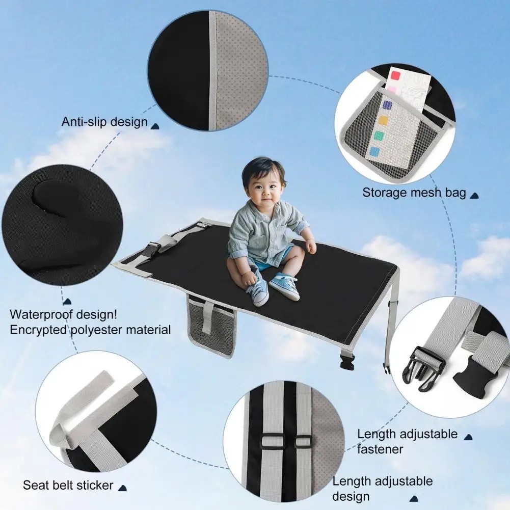 Tempat Duduk Bayi Pesawat Portable - Tempat Tidur Anak, Sandaran Kaki Adjustable untuk Penerbangan