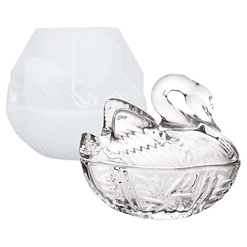 

Swan Storage Silicone Resin Mold with Lids Swan Shaped Box Jar for Jewelry Pendant Necklace Ornament Storage Holder Home Decor