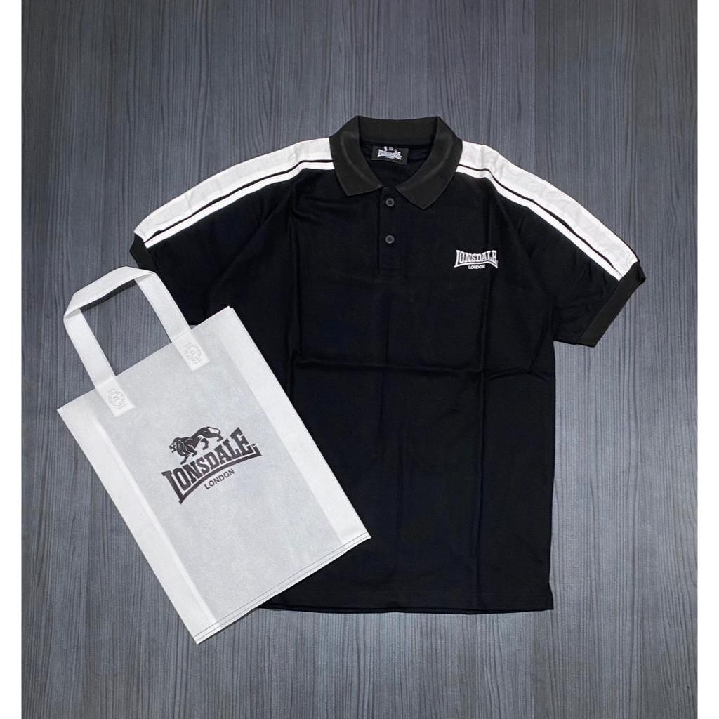 BAHAN PREMIUM / Kaos Polo Shirt Pria Kerah Lonsdale FREE TAS