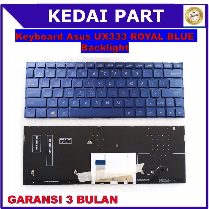 Keyboard Asus Zenbook 13 UX333 UX333FAC UX333FLC Royal Blue Backlight