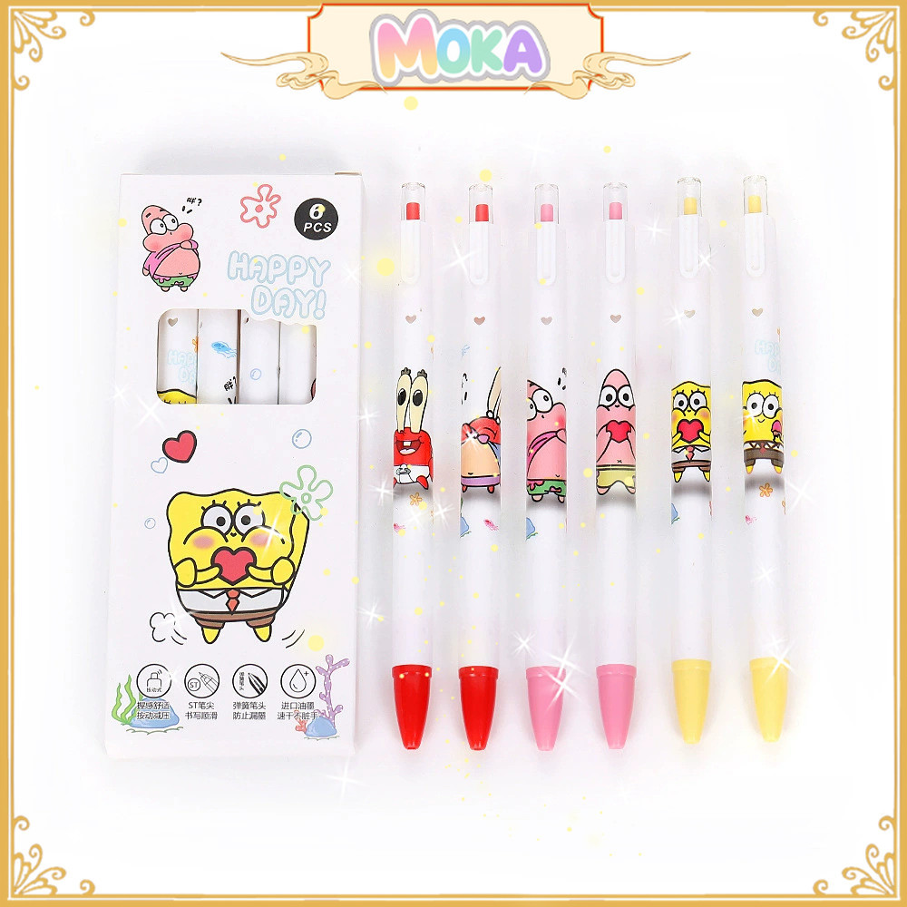 

MOKA Pena Gel Mekanik 1Set Isi 6Pcs / Pulpen Gel Mekanik Motif Anime Girl Kawaii Tinta Cair MKP73