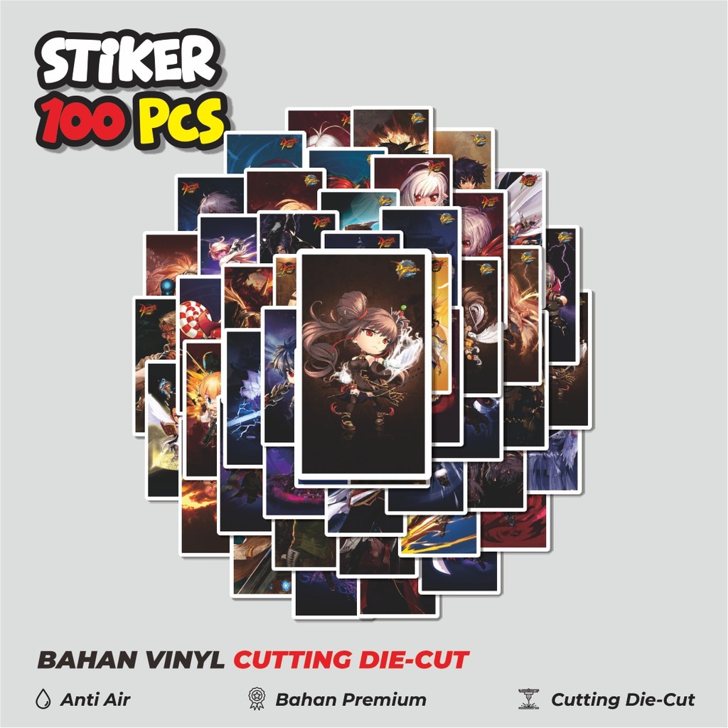 

Terbaru! 50 pcs Stiker Game Dungeon Fighter Char Mix 4 Dekorasi Lucu Kreatif untuk Notebook, Skateboard, HP