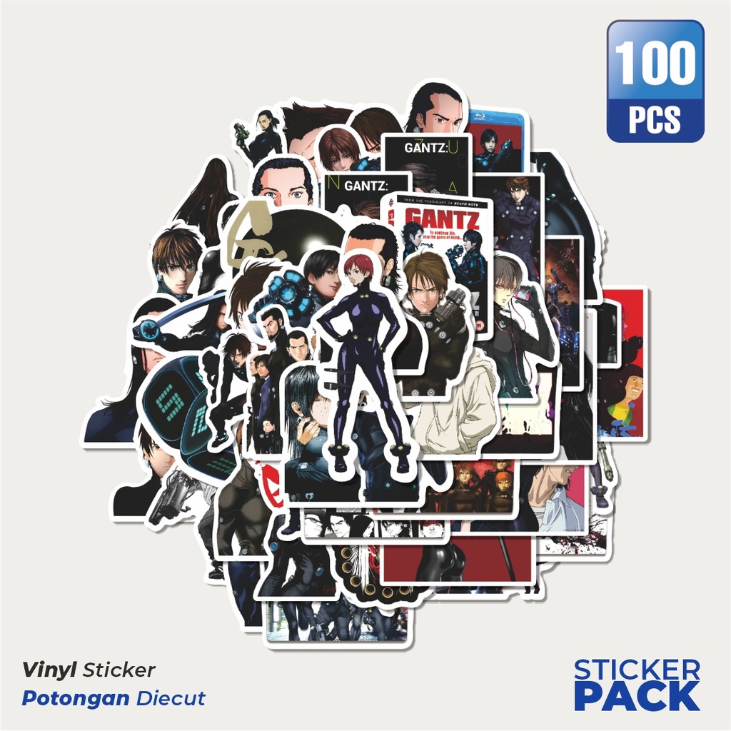 

Stiker Vinyl tiker Anime Gantz Char Mix 1 Waterproof Aesthetic- Untuk Laptop, Motor, dan Helm - Paper Stationery Pack