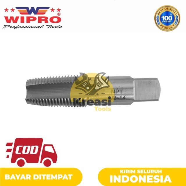 Kreasi Tools | Wipro Tap Pipa   1/8" (NPT) 27   1/4" (NPT) 18   3/8" (NPT) 18   1/2" (NPT) 14