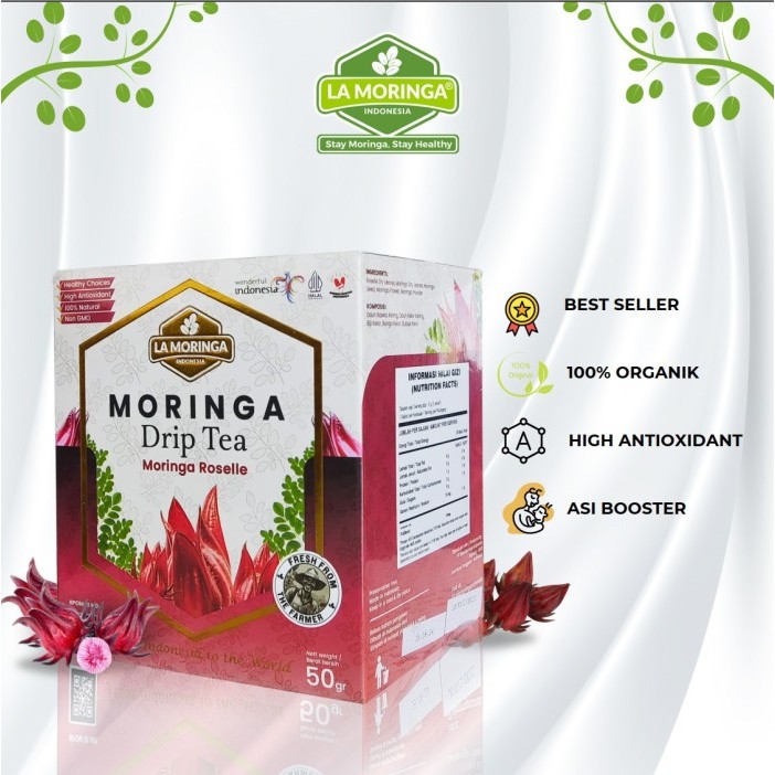 

✔D.Bsyo✔ - TERBARU Teh kelor organik (Moringa Drip Tea) - Rosela