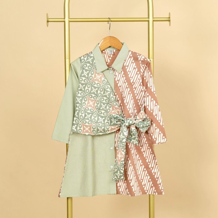✨LARIS✨ -Kemeja anak dan Dress Batik anak aqila.clothing A1132 - LD 76, Kemeja Anak