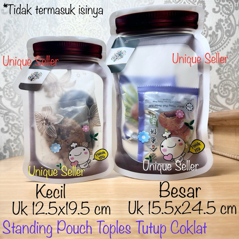

1 pcs Standing Pouch Snack Hadiah Ultah Ulang Tahun Ziplock Model Toples Tutup Coklat / Plastik Zipper Snack Goodie Bag Lucu Snack Jajan Hadiah Ultah Ulang Tahun Pernikahan Acara / STP Plastik Zipper Lucu Souvenir Aksesoris