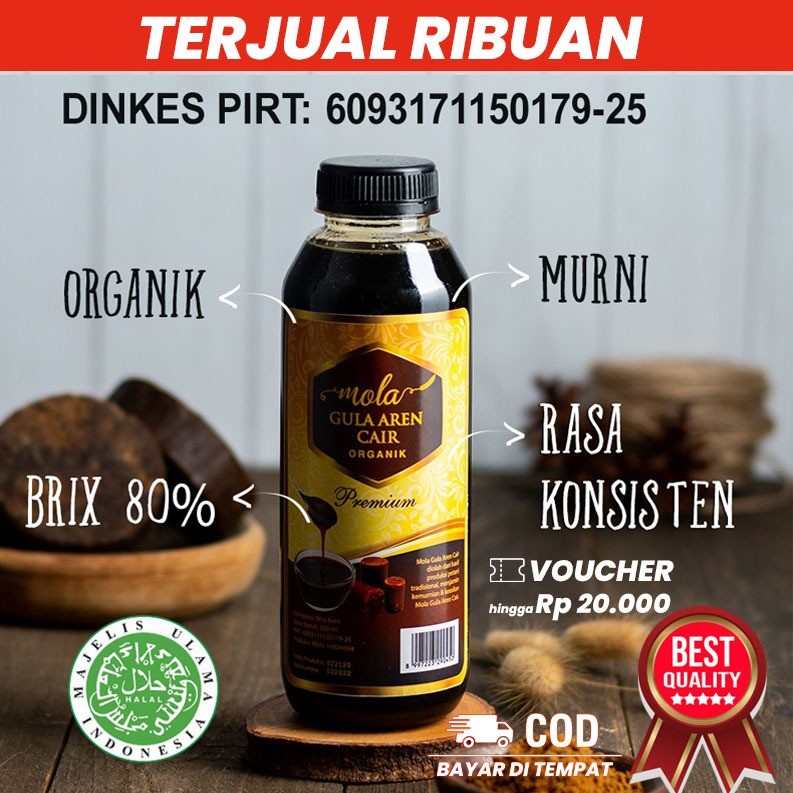 

Gulren Gula Aren Cair Premium Organik 500 ml