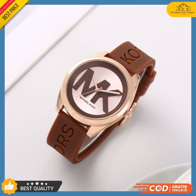 Jam Tangan Wanita Fashion Mk 1148 Original Tanggal Aktif - Strap Rubber Karet - Bisa Bayar Ditempat 