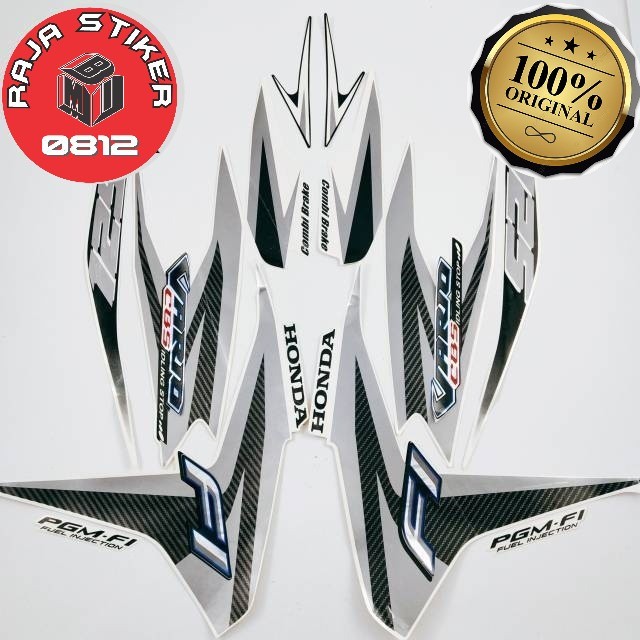 Original Asli Striping Stiker Polet list motor honda vario 125 cbs old 2013 putih list body standar 