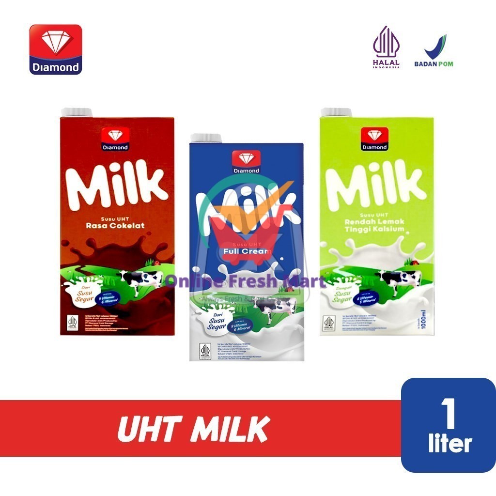 

Diamond Milk Susu UHT Full Cream (1000 ml) - Online Fresh Mart Denpasar