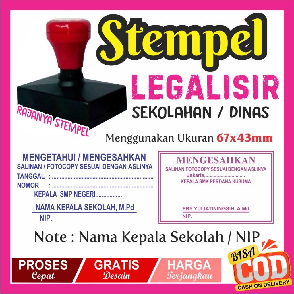 

STEMPEL LEGALISIR SEKOLAH YAYASAN LEMBAGA INSTANSI PEMERINTAH