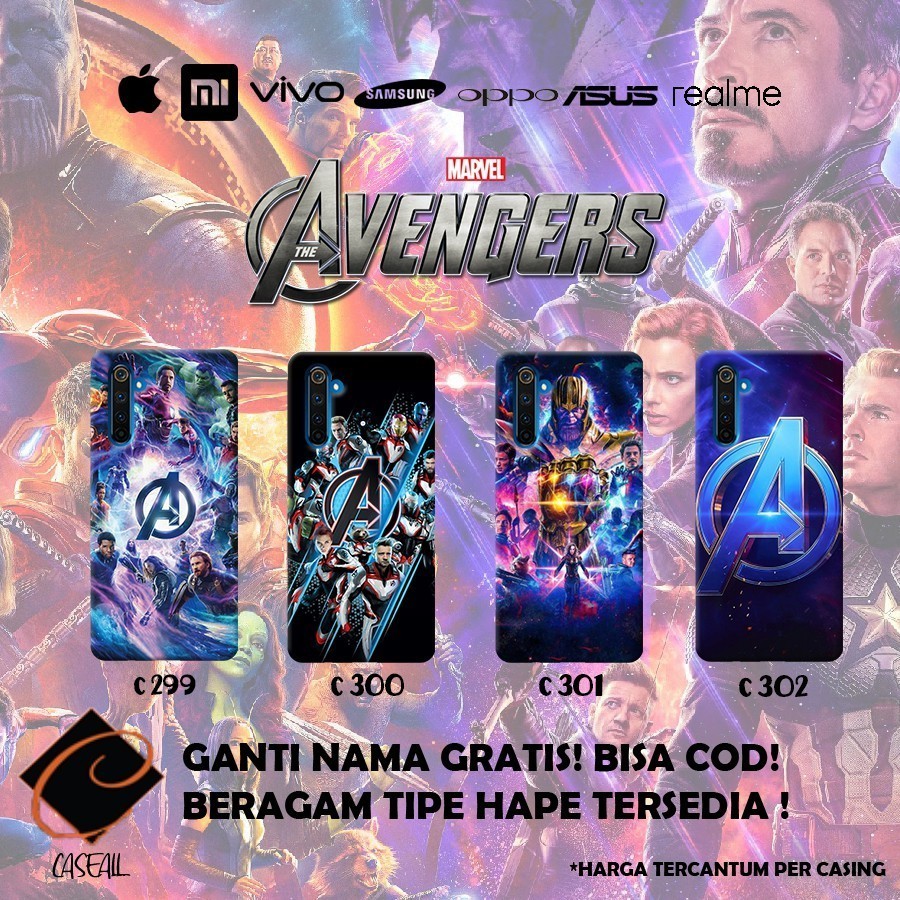 Case Casing Avengers Spiderman ( Semua Tipe HP ) Realme 5 Realme 5 Pro Realme C3 Oppo A31 A5 2020 A9