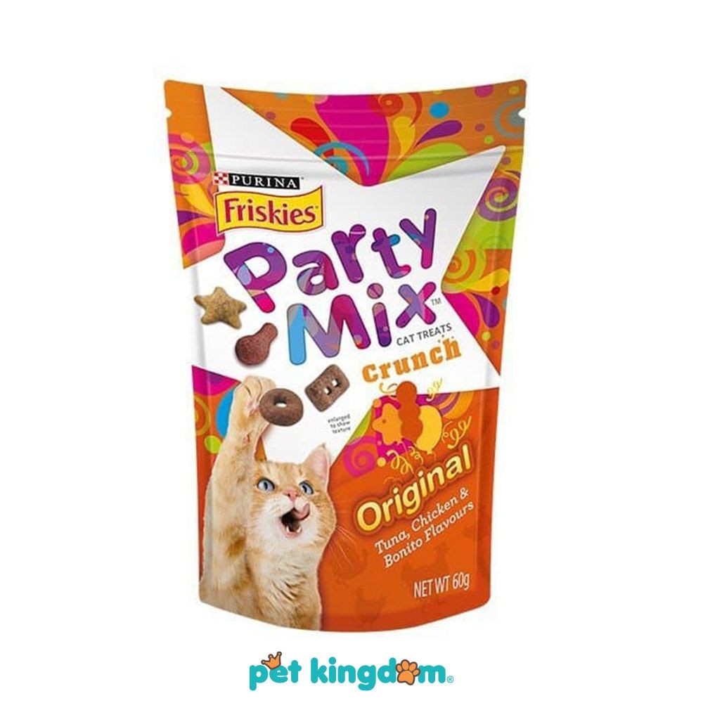 Pet Kingdom Party Mix 60 gr Friskies Camilan Kucing Camilan Kucing Snack Kucing Cemilan Kucing