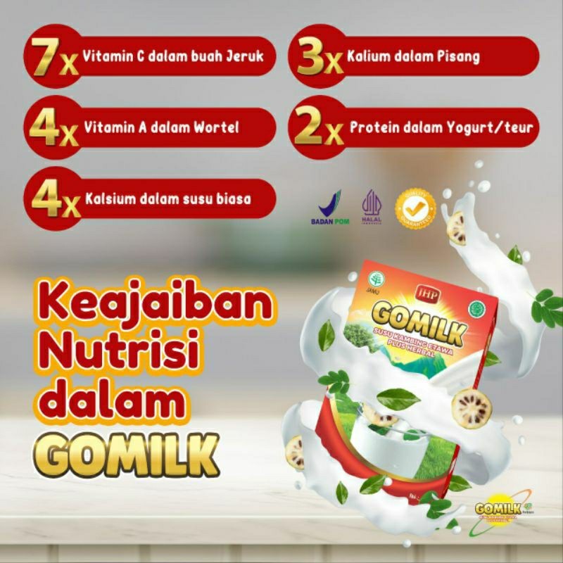 

Gomilk Official Seller Susu kambing etawa 200Gram Original 100%