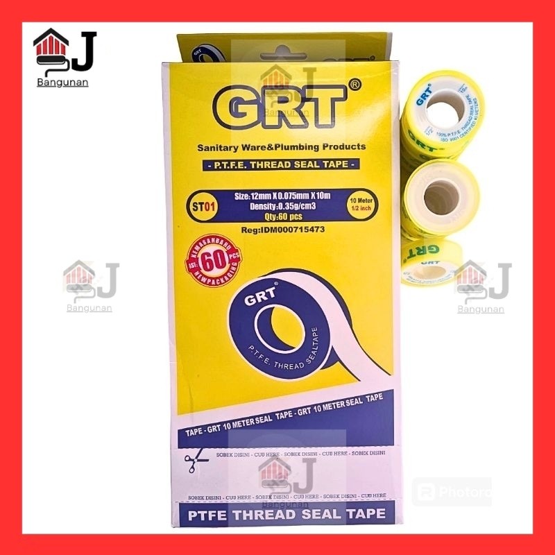 AJB - Seal Tape TBA SealTape TBA GRT Siltep Selotip PTFE Solatip Kig Full 10 meter