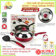 ACEH.ANSA Supra Wajan Stir Pan 22 cm Tutup Kaca Free Spatula / Wajan Teflon Anti Lengket 22 cm