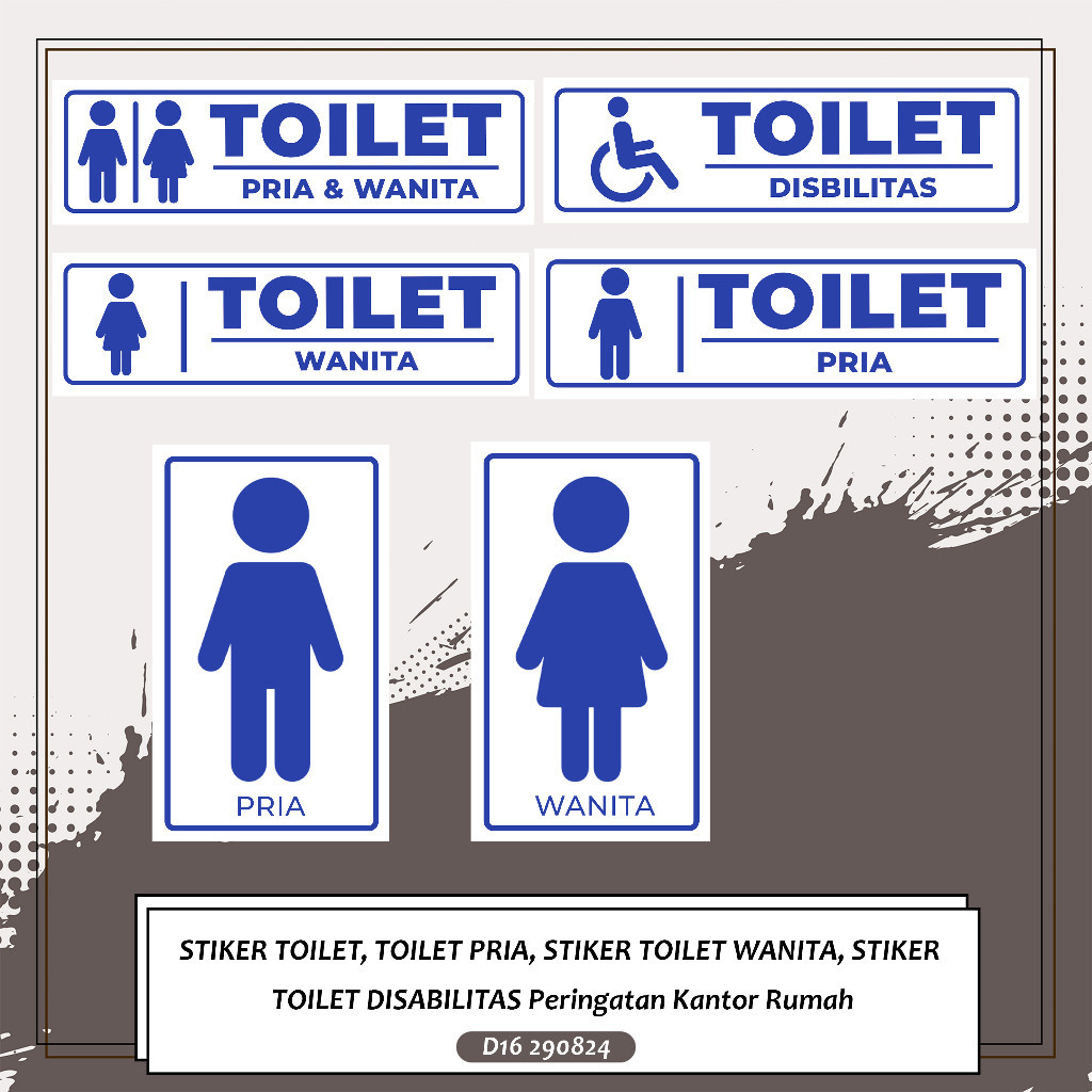 

STIKER TOILET, TOILET PRIA, STIKER TOILET WANITA, STIKER TOILET DISABILITAS Peringatan Kantor Rumah