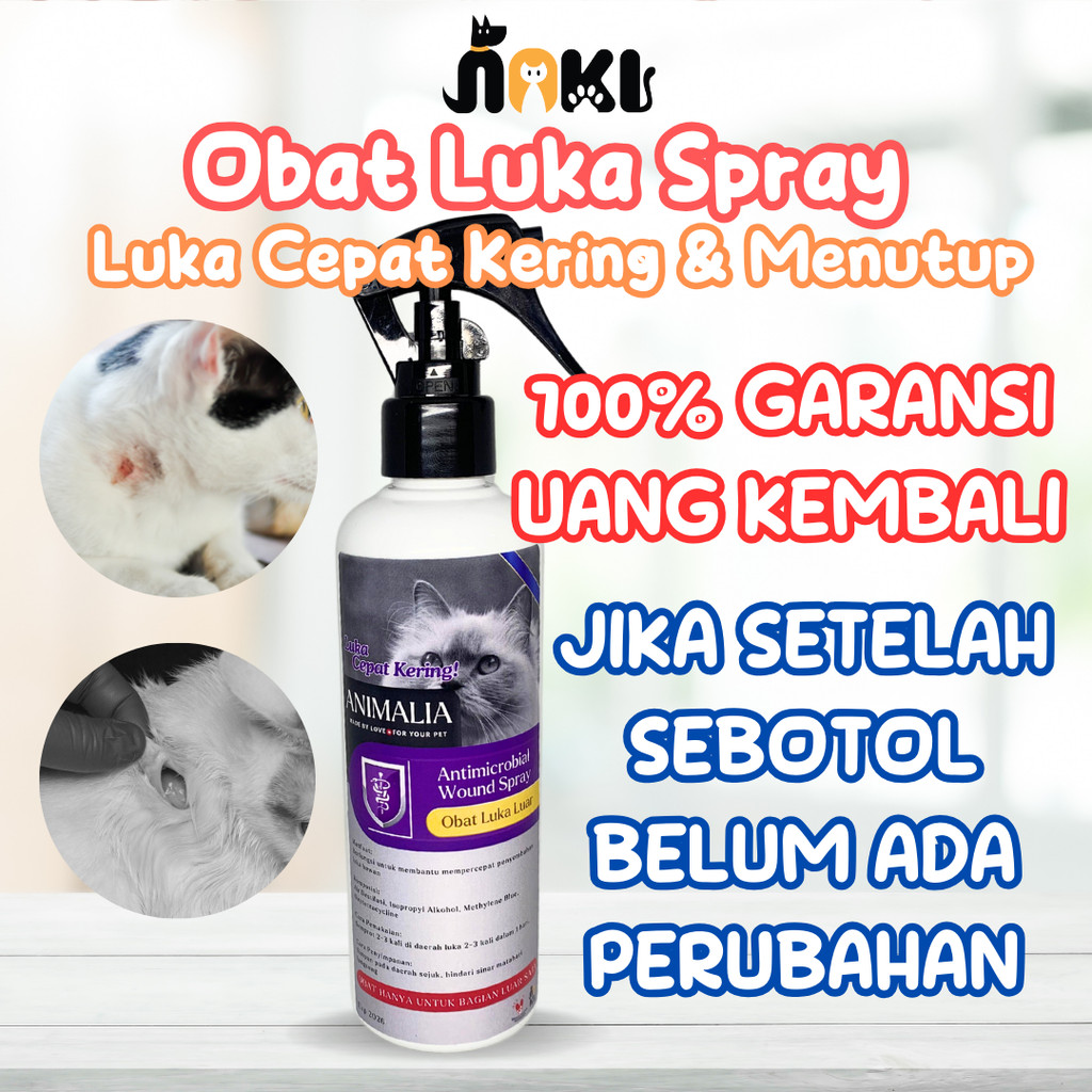OBAT SPRAY LUKA KUCING MENGOBATI SEMUA JENIS LUKA LUAR PADA KUCING SEPERTI LUKA BASAH LUKA KERING LU