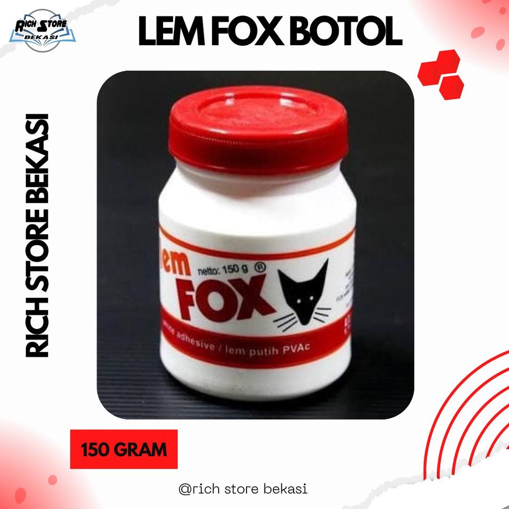 

LEM FOX PUTIH /LEM KERTAS BERKUALITAS PEREKAT YANG KUAT DAN TAHAN LAMA (150 G) lemajaib