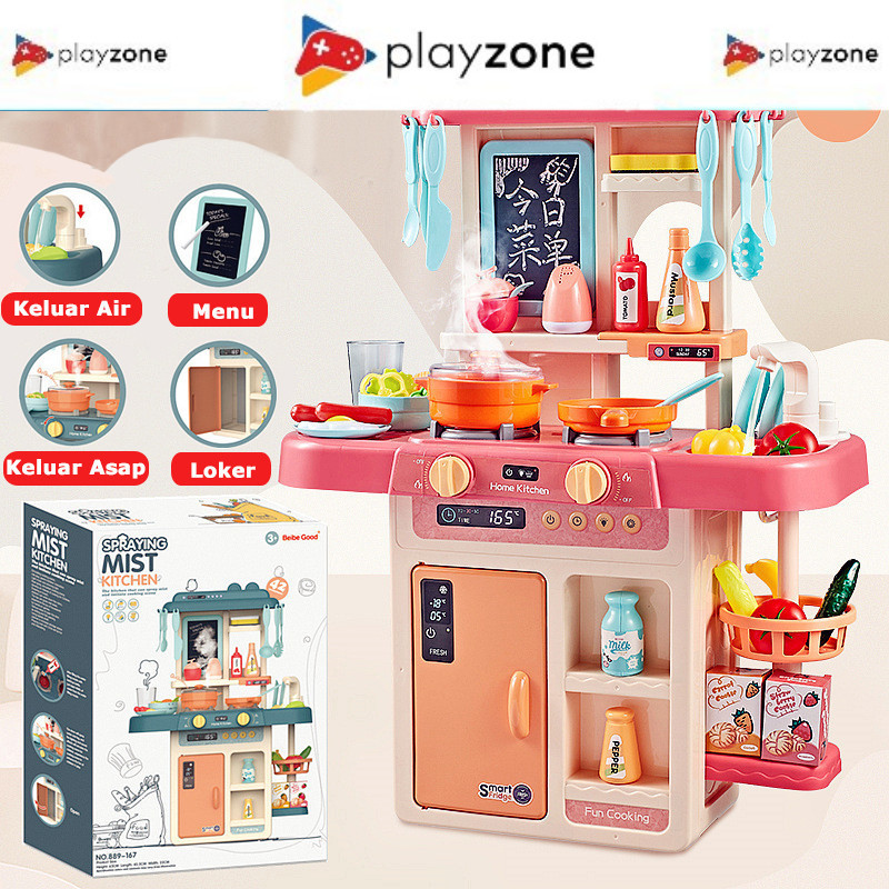 Mainan Kitchen Set Jumbo 63cm Mainan Dapur Anak Mainan Masak Masakan Ada Lampu Suara
