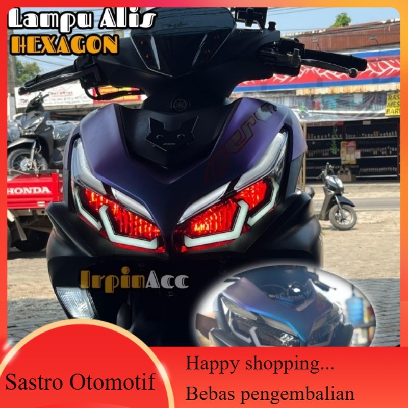 LAMPU ALIS LAZY HEXAGON motor AEROX NEW LAZY HEXA AEROX NEW CONECTED