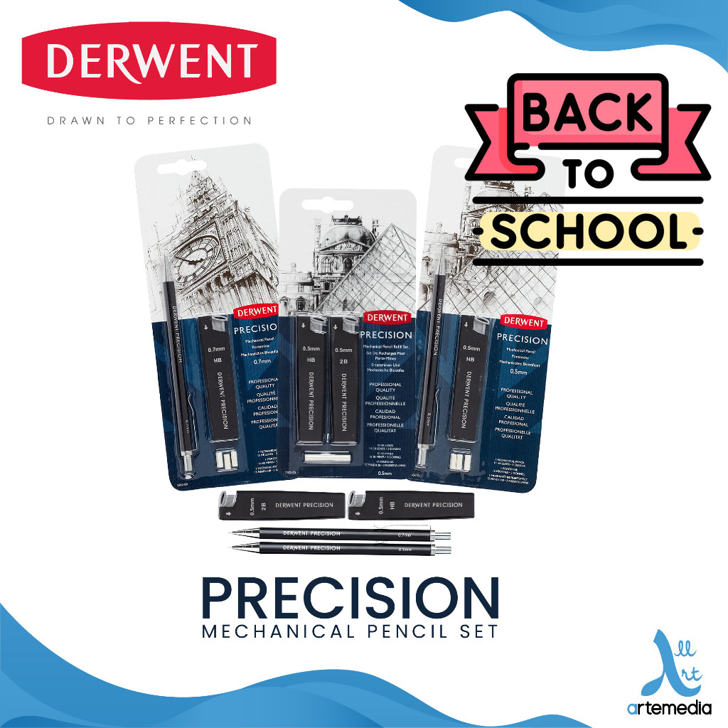 Derwent Precision Mechanical Pencil Set Pensil Mekanik