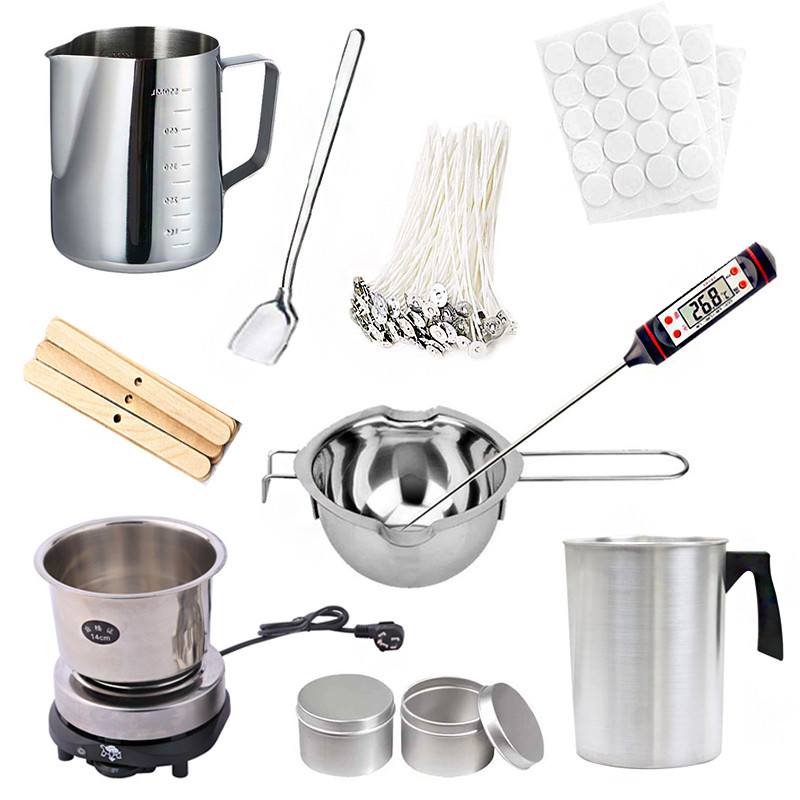 

Candle Making Kits Candle Making Supplies Handmade Scented Art Candles Wax Melting Material Kits Wax Wicks Wax Pot Thermometers