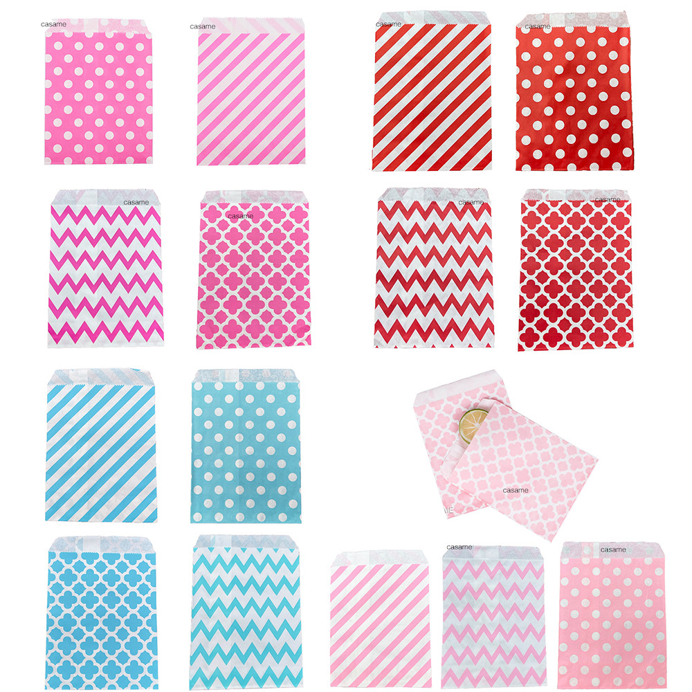 

100Pcs 13x18cm Kraft Paper Biscuit Candy Bags Gift Packing Pouch Birthday Party Decoration Dessert Candy Bar Bag Snack Cookie