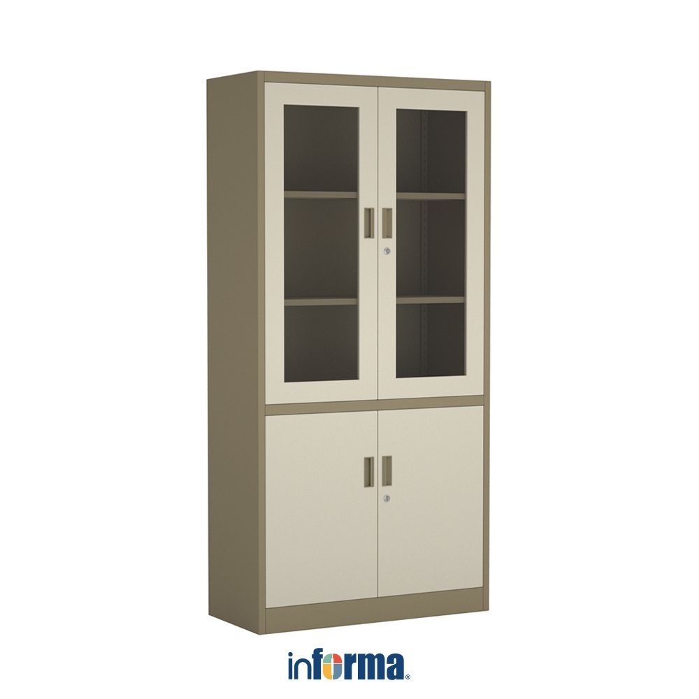 Informa Kiev Lemari Arsip Kantor Metal Dengan Pintu - Cokelat File Cabinet Lemari Besi Dokumen Arsip