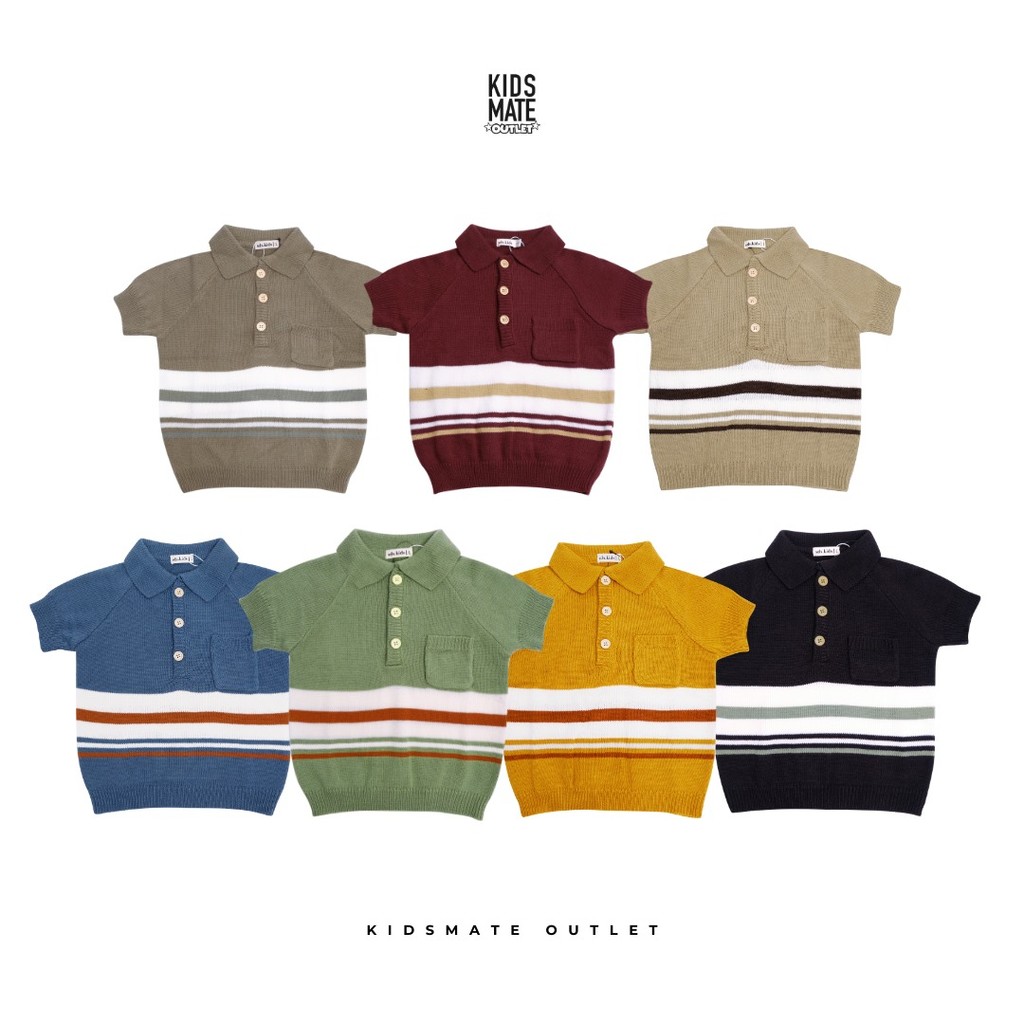 Poloshirt Anak Kawa Bahan Rajut Kidsmate Outlet