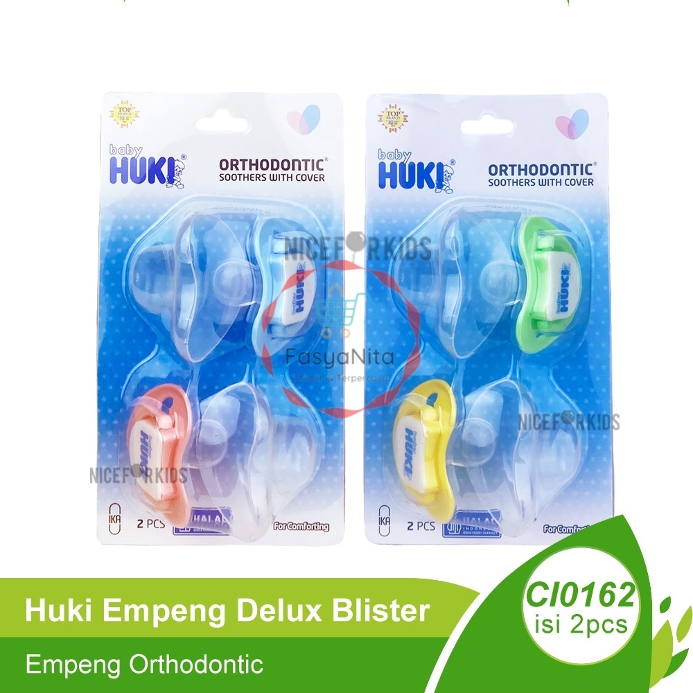 Huki Empeng Bayi Delux Blister isi 2pcs Step 1 CI0162 / Huki Baby Pacifier New Born - Fasyanita Denp