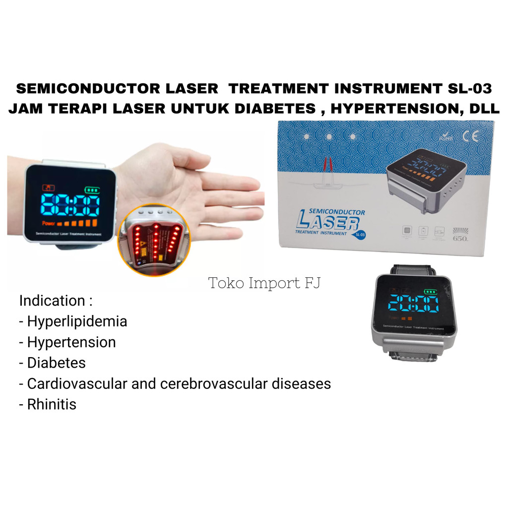 Jam Terapi Laser 18 Titik Semiconductor Fisioterapi SL-03 Diabetes dll