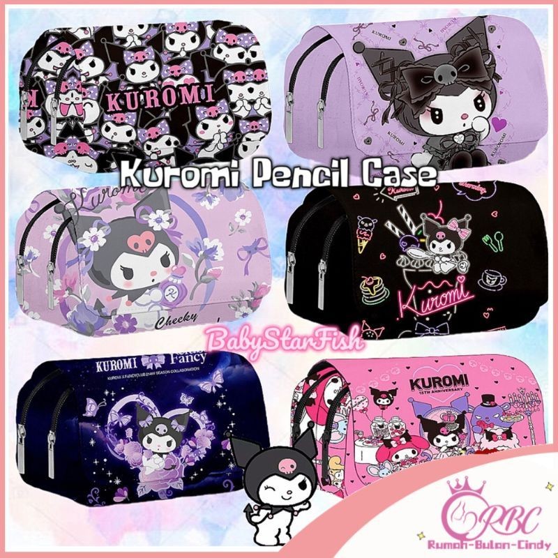 

【Penjual Lokal】Tempat Pensil Ritsleting Kapasitas Besar Kotak Pensil Kuromi Tempat Pensil Portabel Alat Tulis Terbuka Ganda Multifunction Layer Tas Pensil