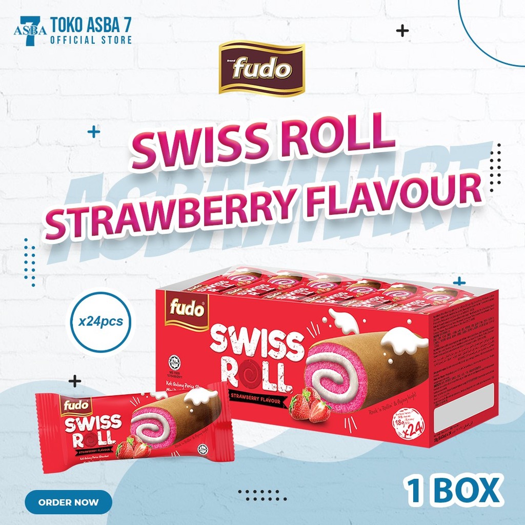 

FUDO SWISS ROLL STRAWBERRY 18GX24