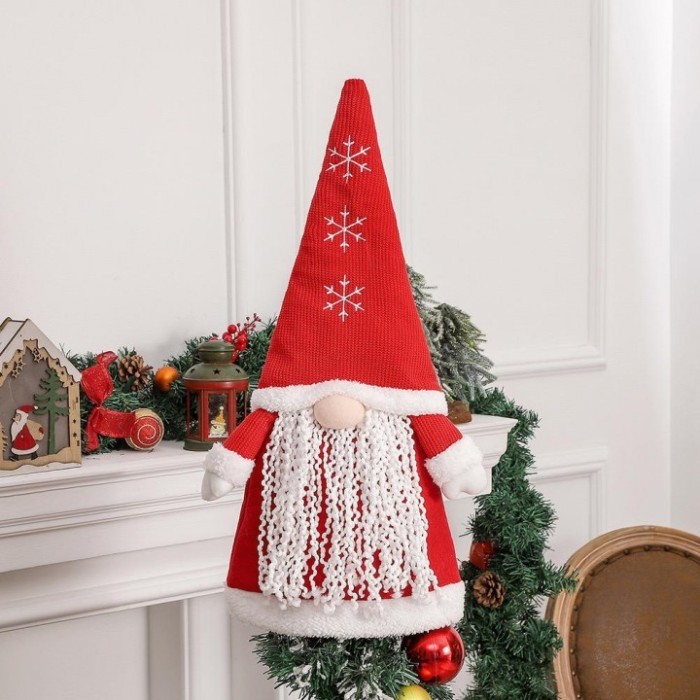 

Gnome Janggut Keriting Hiasan Pohon Natal by Plateful & Co - Merah