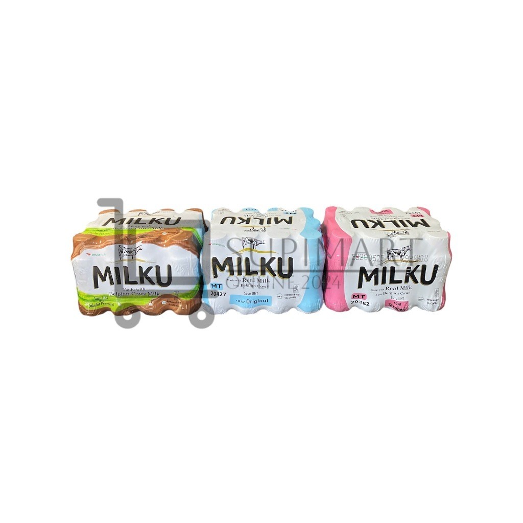 

Milku Susu UHT COKLAT / STROBERI / ORIGINAL 200Ml Isi 12 Botol