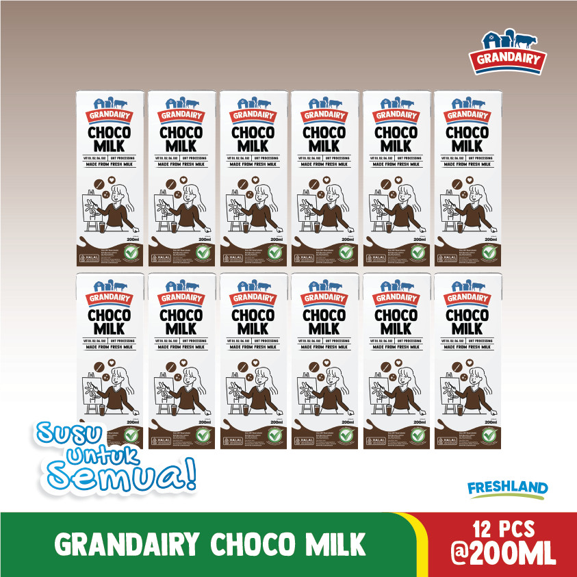 

Bundle 12 - Susu Grandairy UHT Choco Milk 200ML