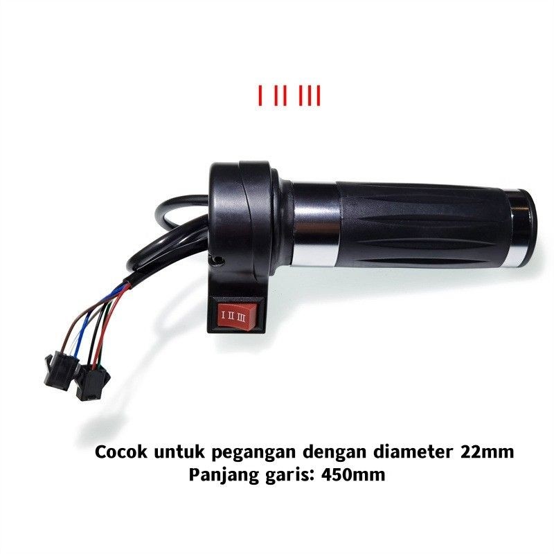Handle Gas Sepeda Listrik 3 Speed / Sensor Handle Gas Sepeda Listrik / Accesories Sepeda Listrik / T