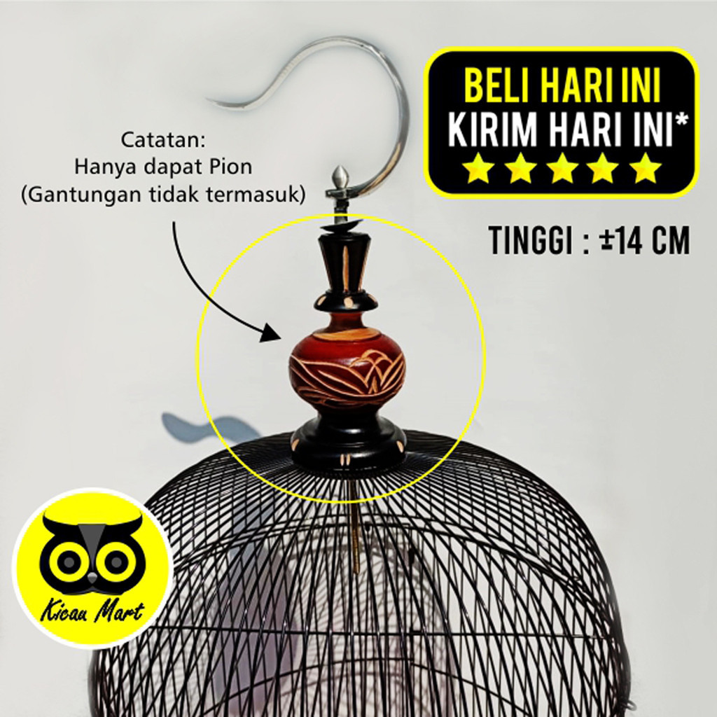 KICAU MART PION KAYU UKIR PION CUKIR PION SANGKAR KANDANG BURUNG LOVEBIRD PION LOVE BIRD PLECI KOTAK