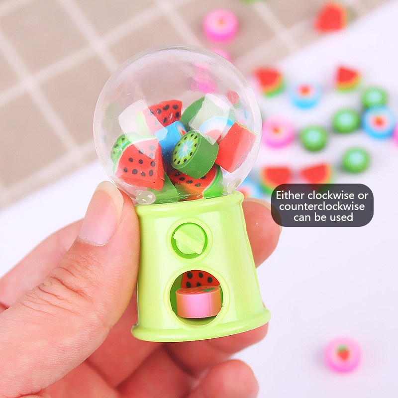 

Mini Machine Design Erasers Cartoon Fruit Rubber Erasers Kids Kawaii Stationery Correction Tool Office Supplies