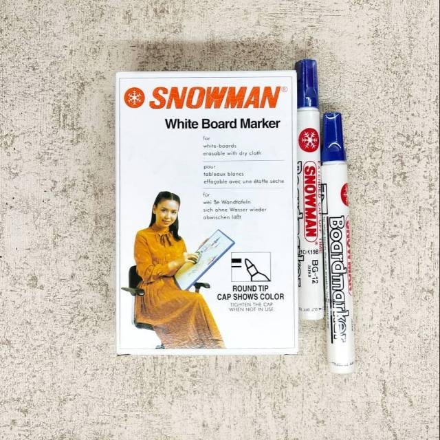 

(PRO_ATK) Spidol Snowman White Board Biru