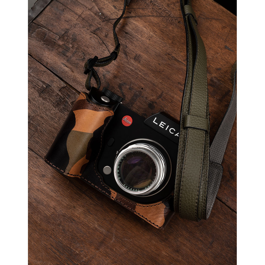Angelo Pelle Neckstrap Ferrara for Leica SL S M Q CL --Green