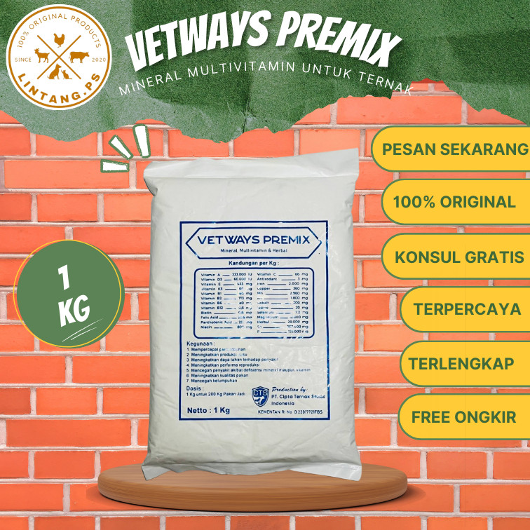 Vetways Premix 1 kg - Premix Kambing - Premix Sapi - Vetways Premix