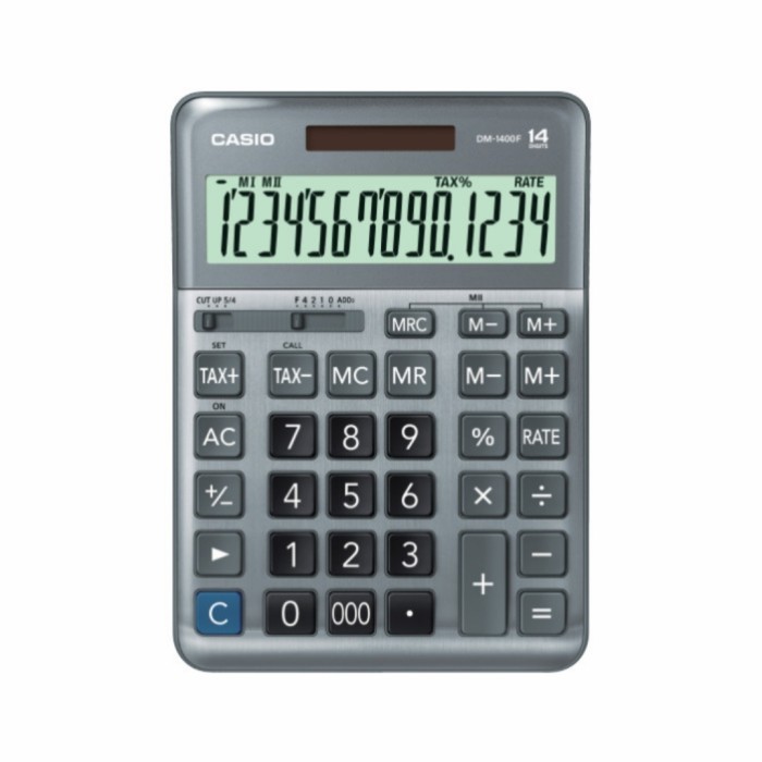 

CASIO ORIGINAL DM-1400F - Kalkulator Kantor Meja 14 Digit / Calculator ASLI CASIO DM-1400 Garansi Resmi