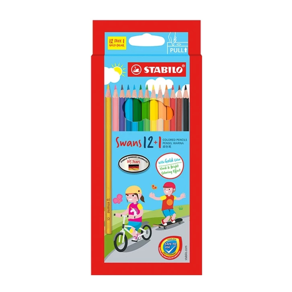 

STABILO Swans Colored Pencils 12+1 pcs / SPECIAL EDITION / Pensil Warna isi 12+1 pcs
