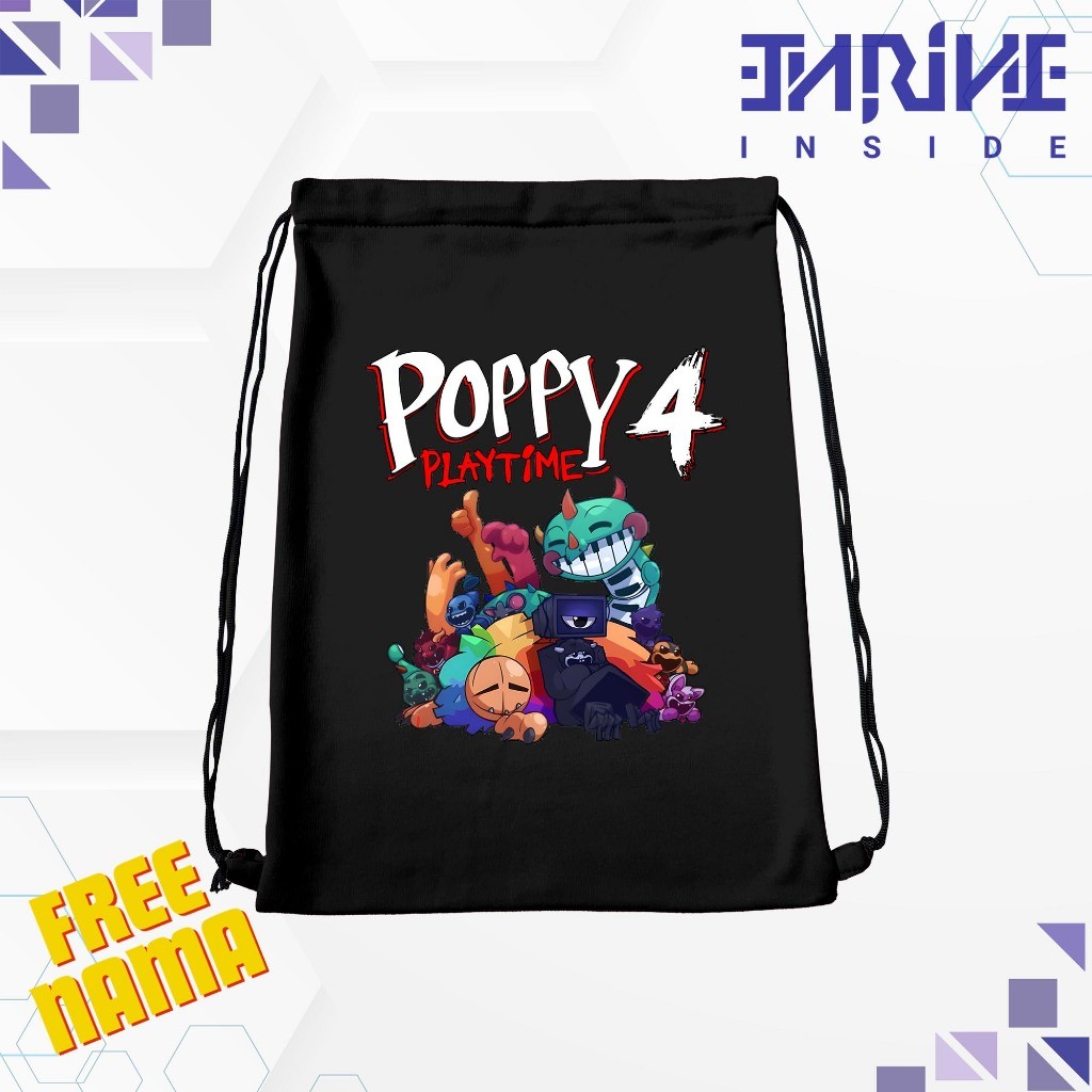 BISA COD FREE NAMA Tas Serut Anak Gambar Poppy Playtime Chapter 4 Tas Ngaji Poppy Playtime Chapter 4