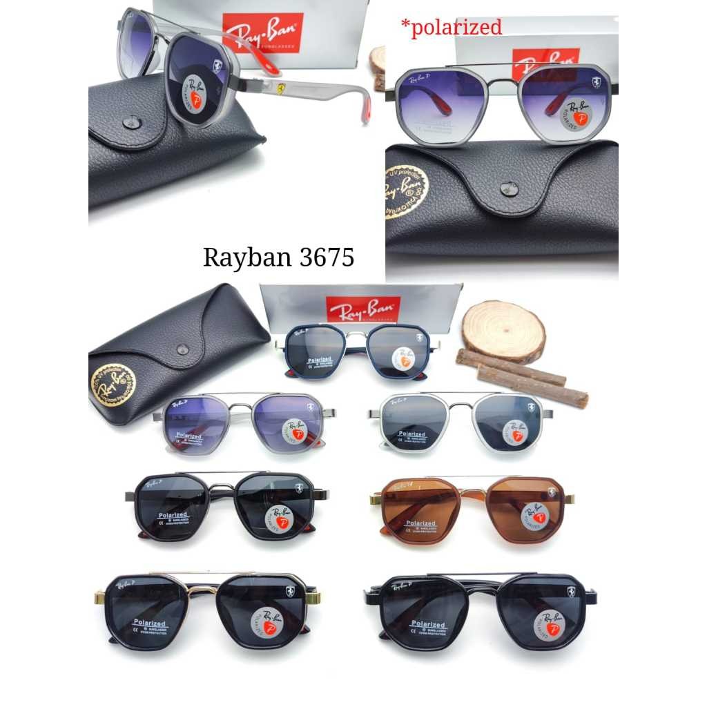 FLAMINGGO.ACC NEW FASHION KACAMATA RB FERRARI POLARIZED 3674 BEST SELLER